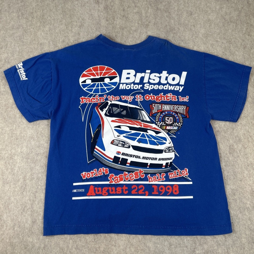 Vintage Bristol Motor Speedway‎ Shirt Large NASCAR Racing Goody's 500 1998 90s